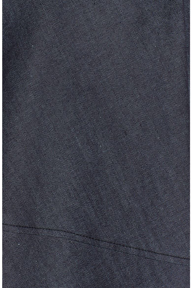 Jersey Contrast Denim Fit & Flare Dress, Alternate, color, INDIGO