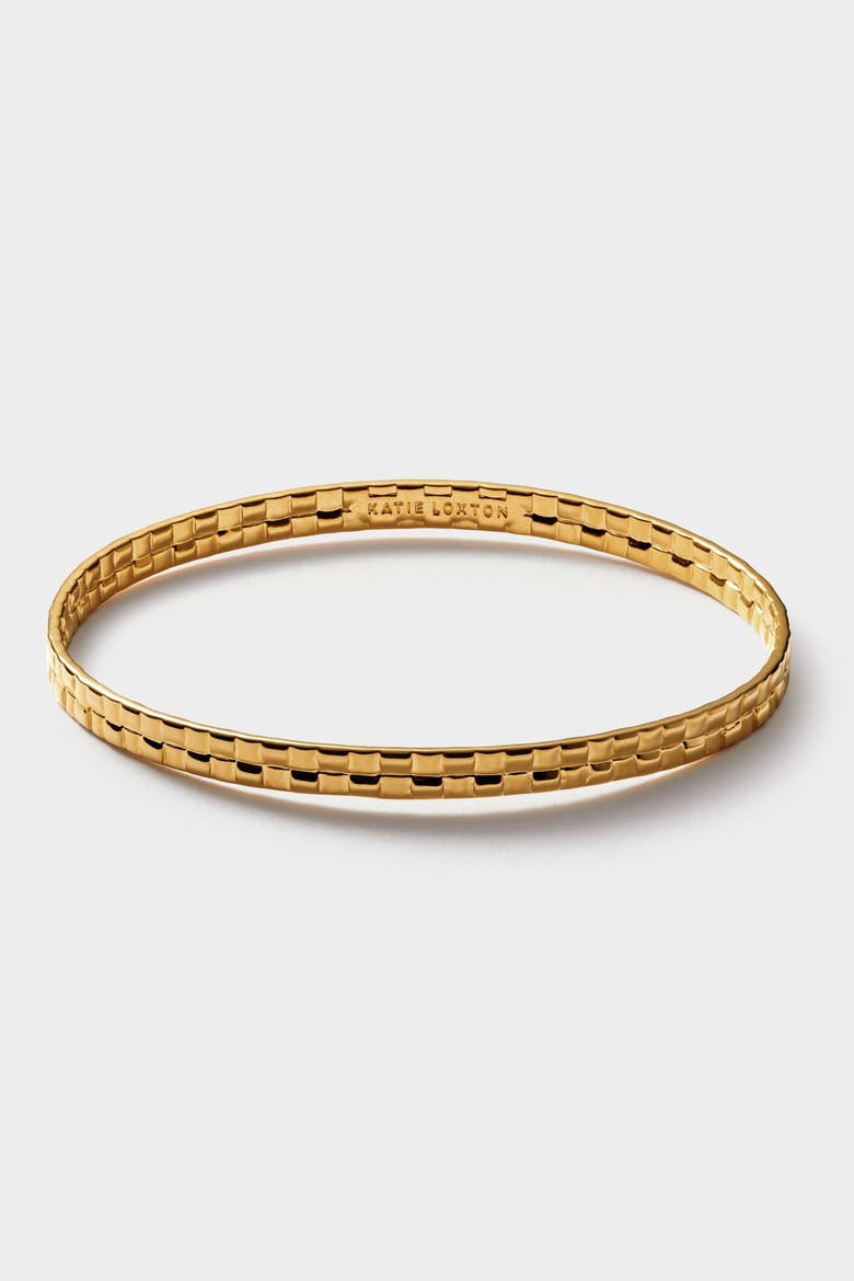 Taya Waterproof Gold Woven Bangle, Alternate, color, Gold