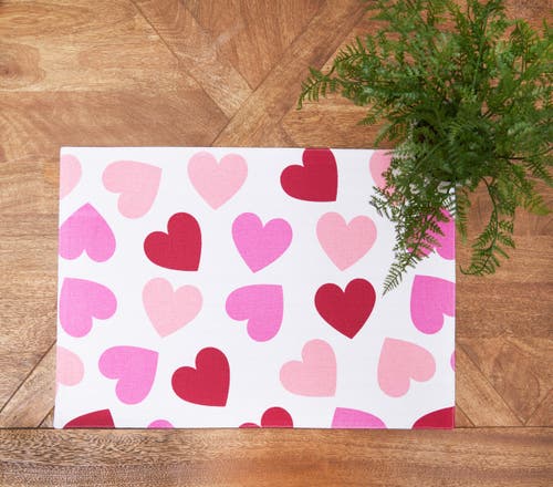 C & F Home C&f Home Love You More Placemats Set Of 6, 14" X 20" In Pink