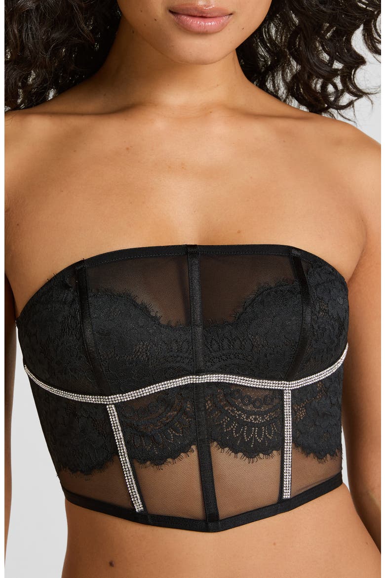 Odette Diamante Bustier, Alternate, color, CAVIAR