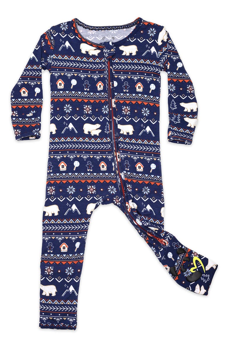 Bellabu Bear Polar Isle Convertible Footie Pajamas, Main, color, Blue