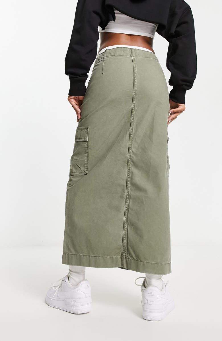 ASOS DESIGN Cotton Cargo Maxi Skirt, Alternate, color,