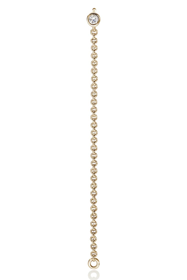 JH Lovestruck™ Single Drop Chain Earring, 14K Gold, Lab-Grown Diamond, 0.03TCW, Main, color, GOLD