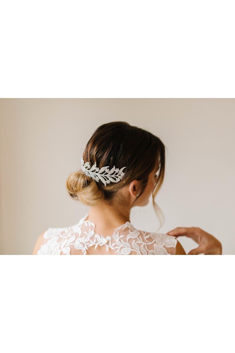Rosalind Bridal Headpiece, Alternate, color, Silver