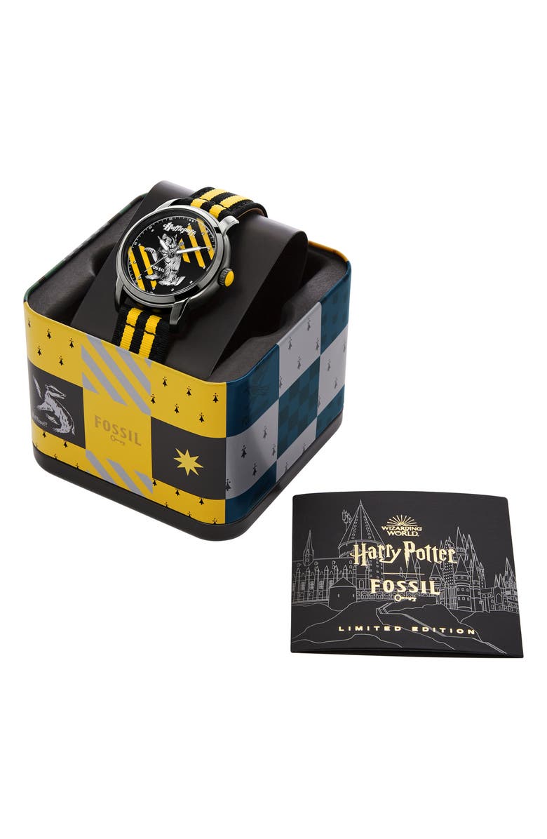 Fossil x Harry Potter<sup>™</sup> Limited Edition Hufflepuff<sup>™</sup> Hogwarts<sup>™</sup> House Strap Watch, 40mm, Alternate, color, 