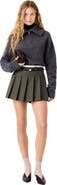 maje Pleated skirt-effect shorts