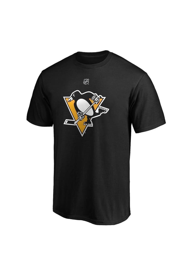 Men's Fanatics Branded Evgeni Malkin Black Pittsburgh Penguins Team Authentic Stack Name & Number T-Shirt, Alternate, color, BLACK