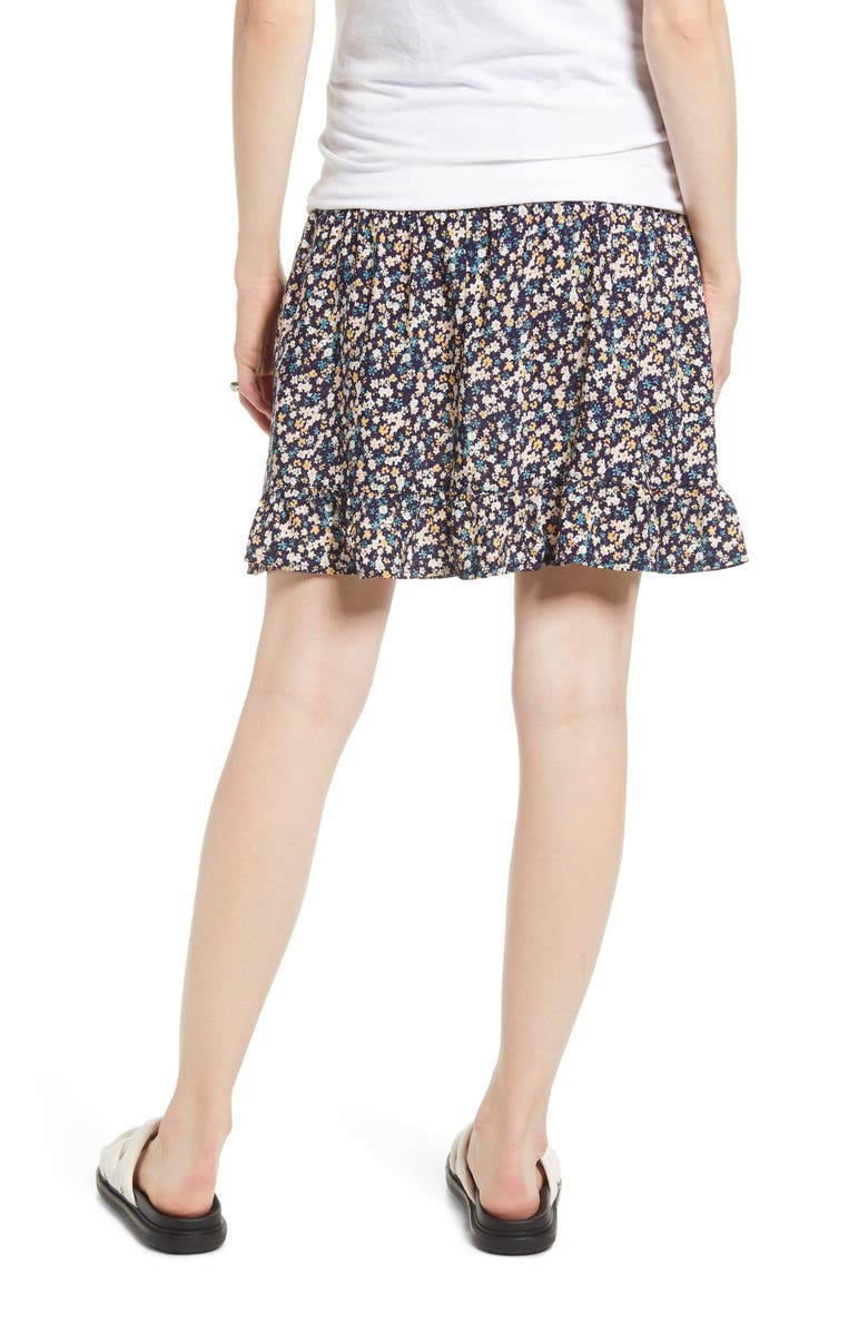 Angel Maternity Floral Maternity Skirt, Alternate, color, Navy Print
