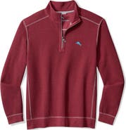 Tommy Bahama Montego Bay Textured Cotton 
Lyocell Half Zip Pullover