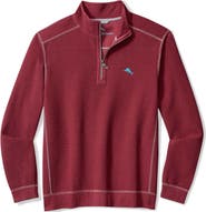 Tommy Bahama Montego Bay Textured Cotton 
Lyocell Half Zip Pullover