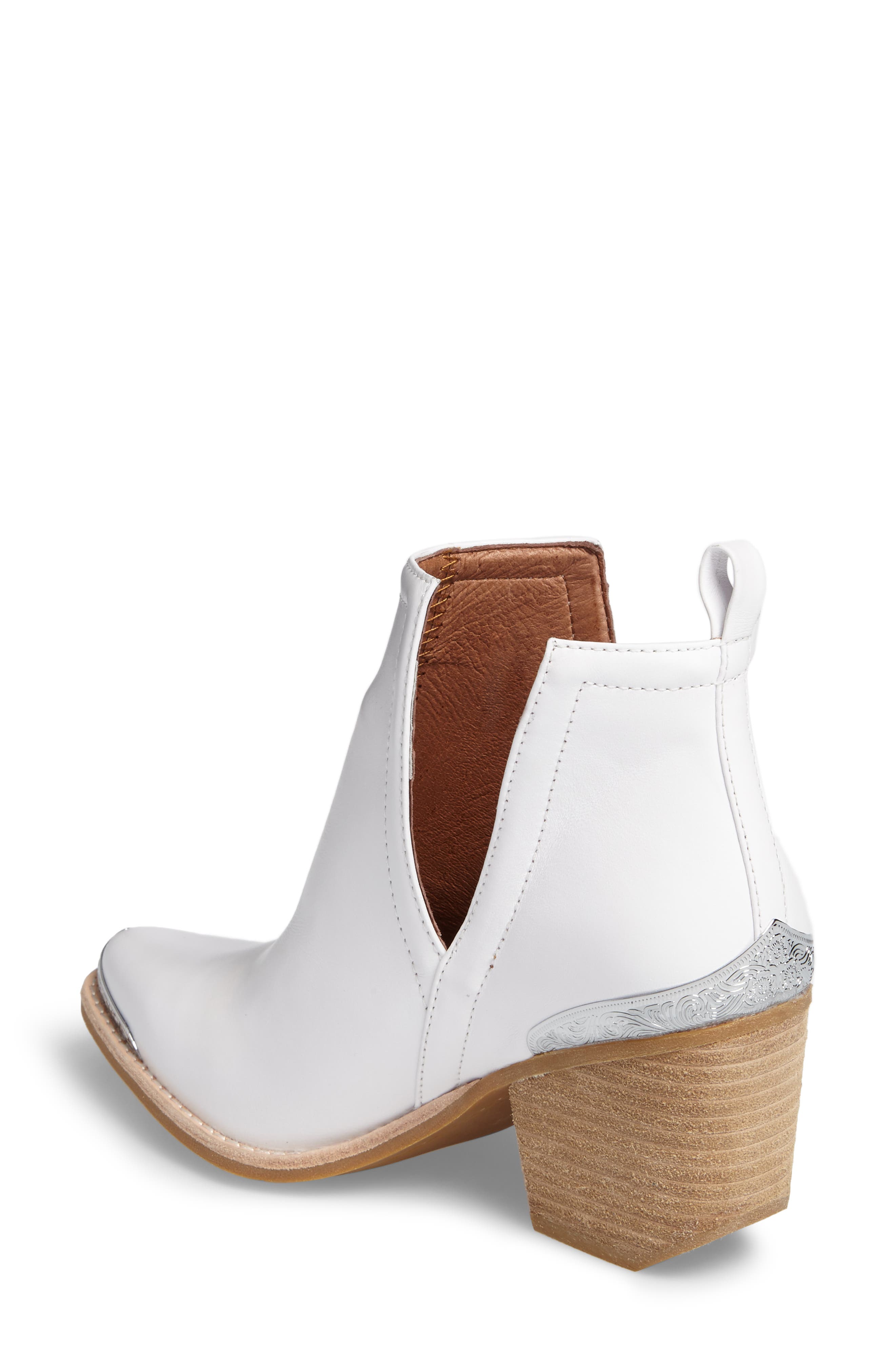 Cromwell Cutout Western Boot, Alternate, color, WHITE