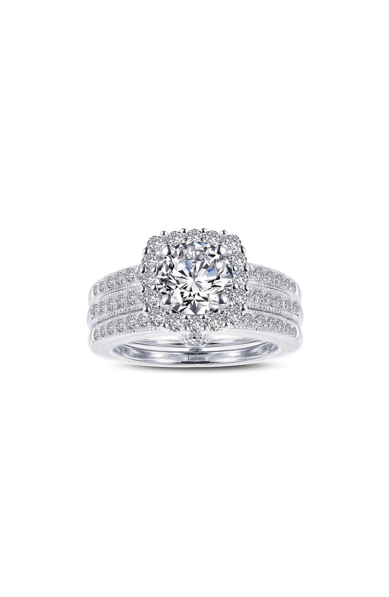 Lafonn Infinite Love Simulated Diamond Wedding Ring Set, Main, color, 