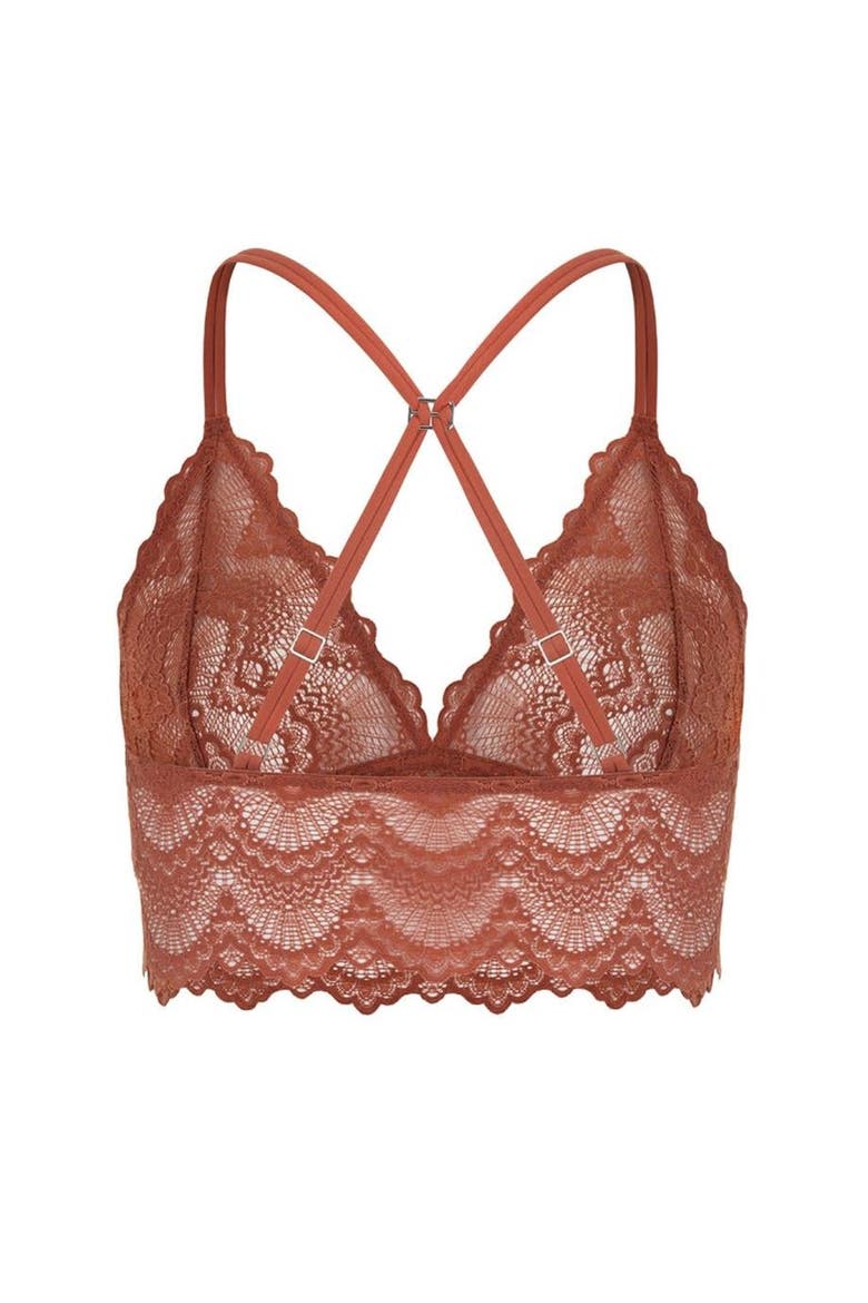 Flame Bralette, Alternate, color, Cinnamon