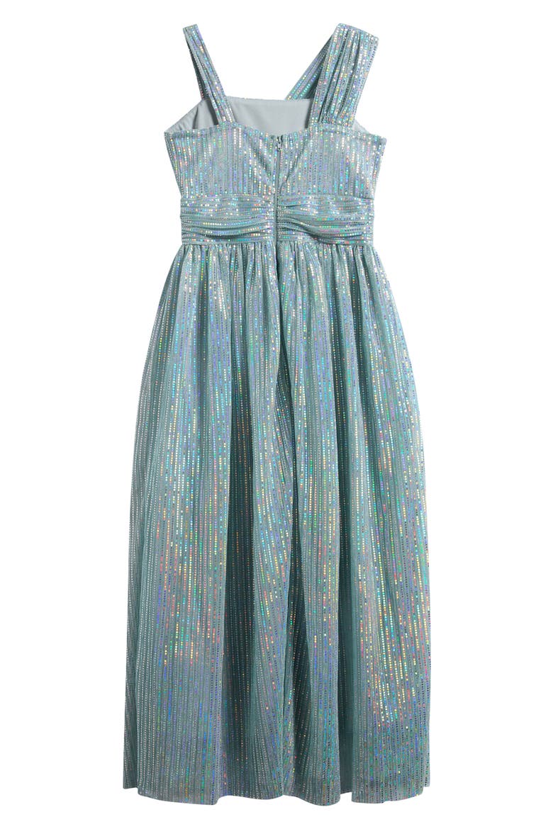 Kids' Zia Foil Dot Party Dress, Alternate, color, SAGE