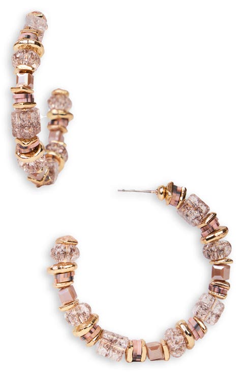 Beaded Hoop Earrings