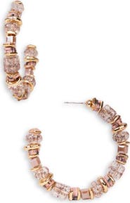SAACHI Beaded Hoop Earrings