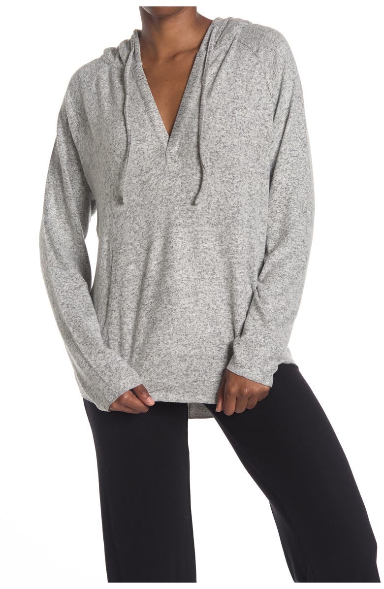 Daniel Buchler Heathered Drawstring Hoodie, Main, color, 