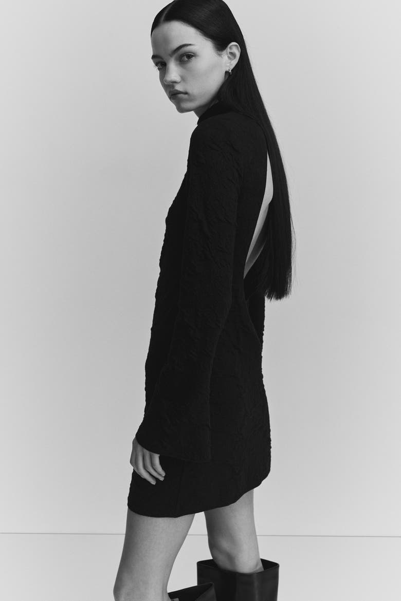 Open-back Dress, Alternate, color, Black