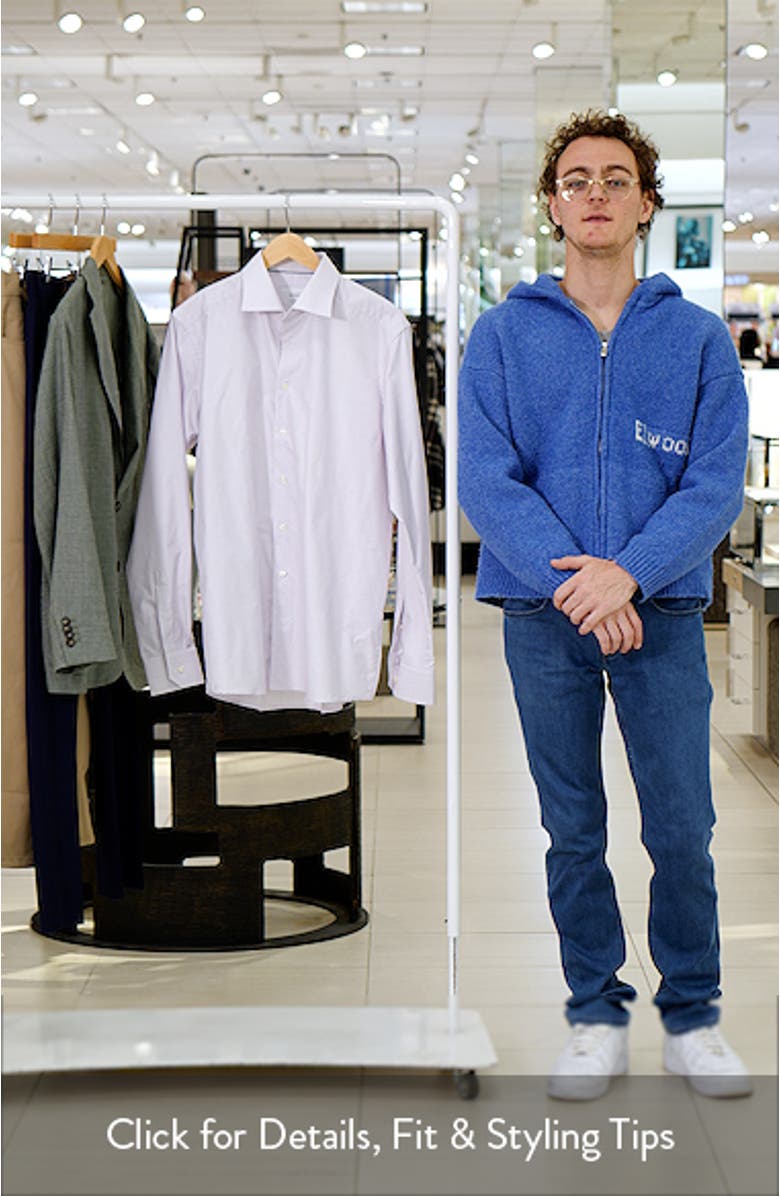 Contemporary Fit Check Cotton Twill Dress Shirt, sales video thumbnail