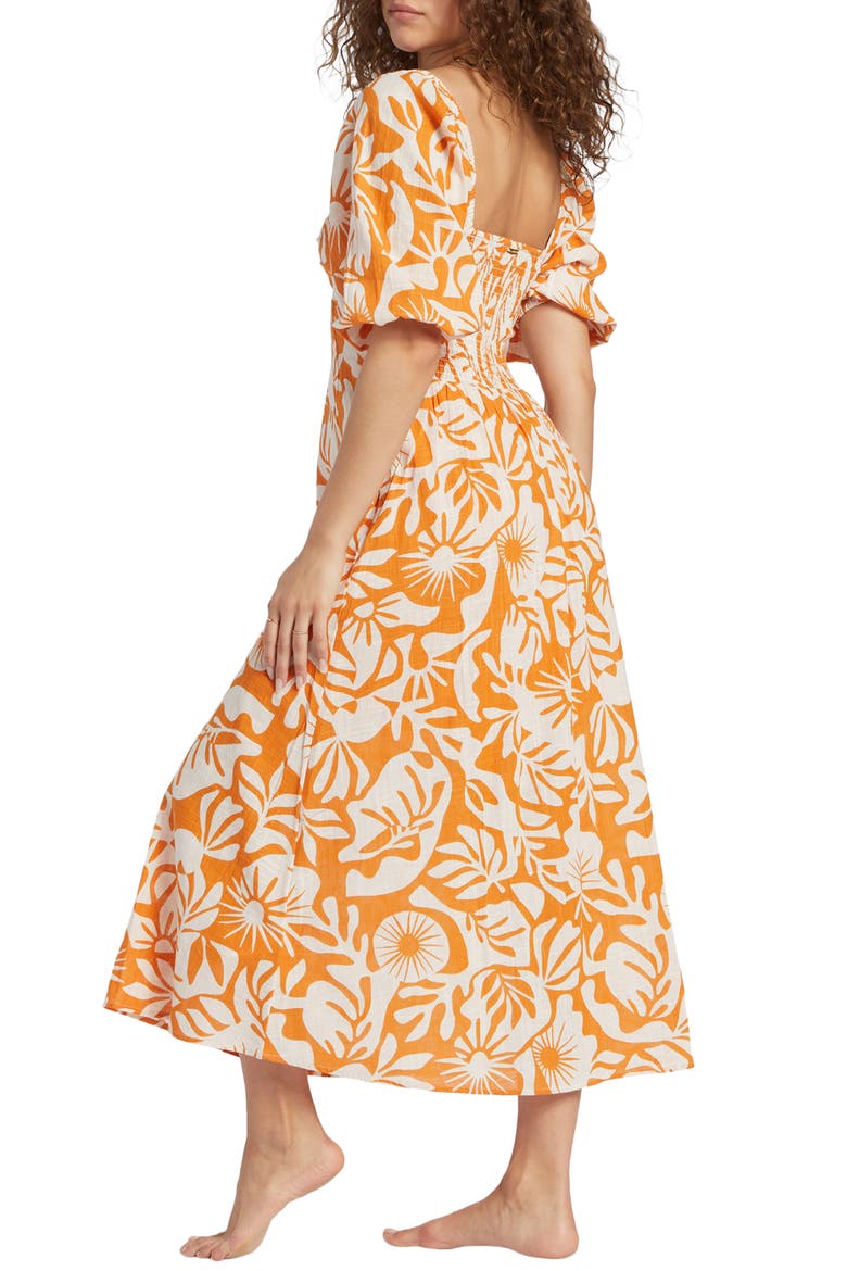 Paradise Cove 2 Cotton Midi Dress, Alternate, color, DRIED MANGO