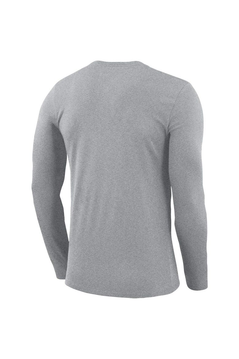 Men's Jordan Brand Heathered Gray Georgetown Hoyas Basketball Icon Legend Performance Long Sleeve T-Shirt, Alternate, color, Heather Gray