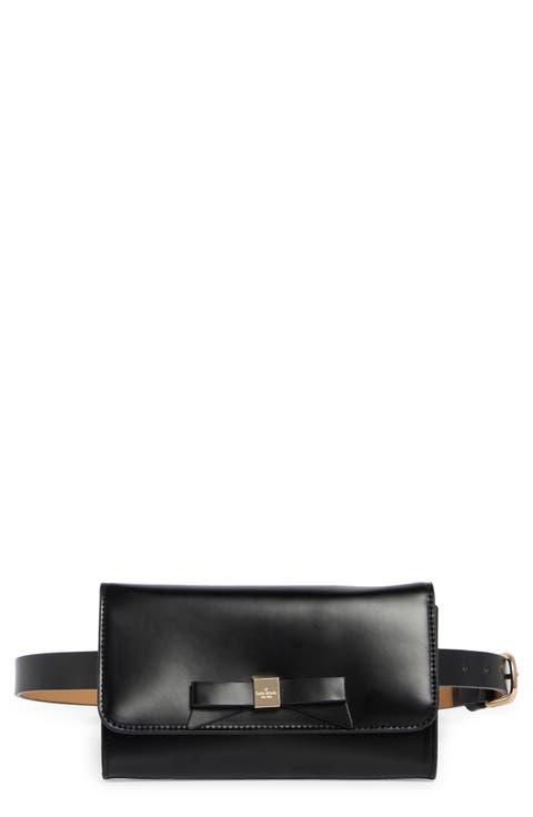 bow leather belt bag