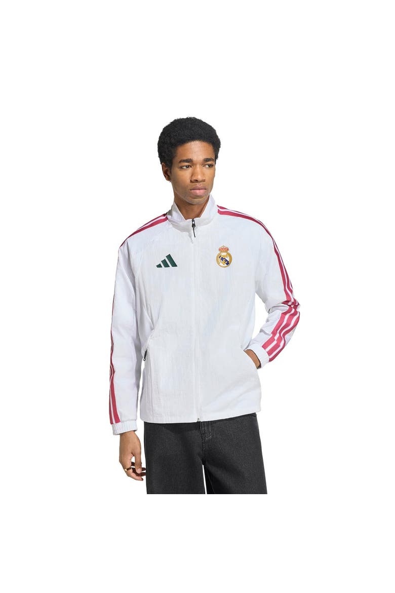 Men's adidas  White Real Madrid 2026 Full-Zip Anthem Jacket, Main, color, White
