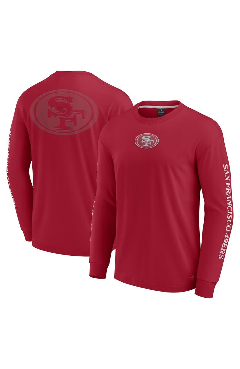 FANATICS Unisex Fanatics Scarlet San Francisco 49ers Elements Strive Long Sleeve T-Shirt, Alternate, color, Scarlet