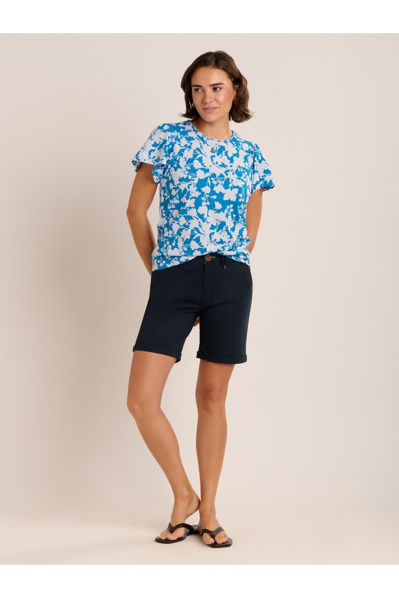 Ria Floral Print T-Shirt, Alternate, color, Blue