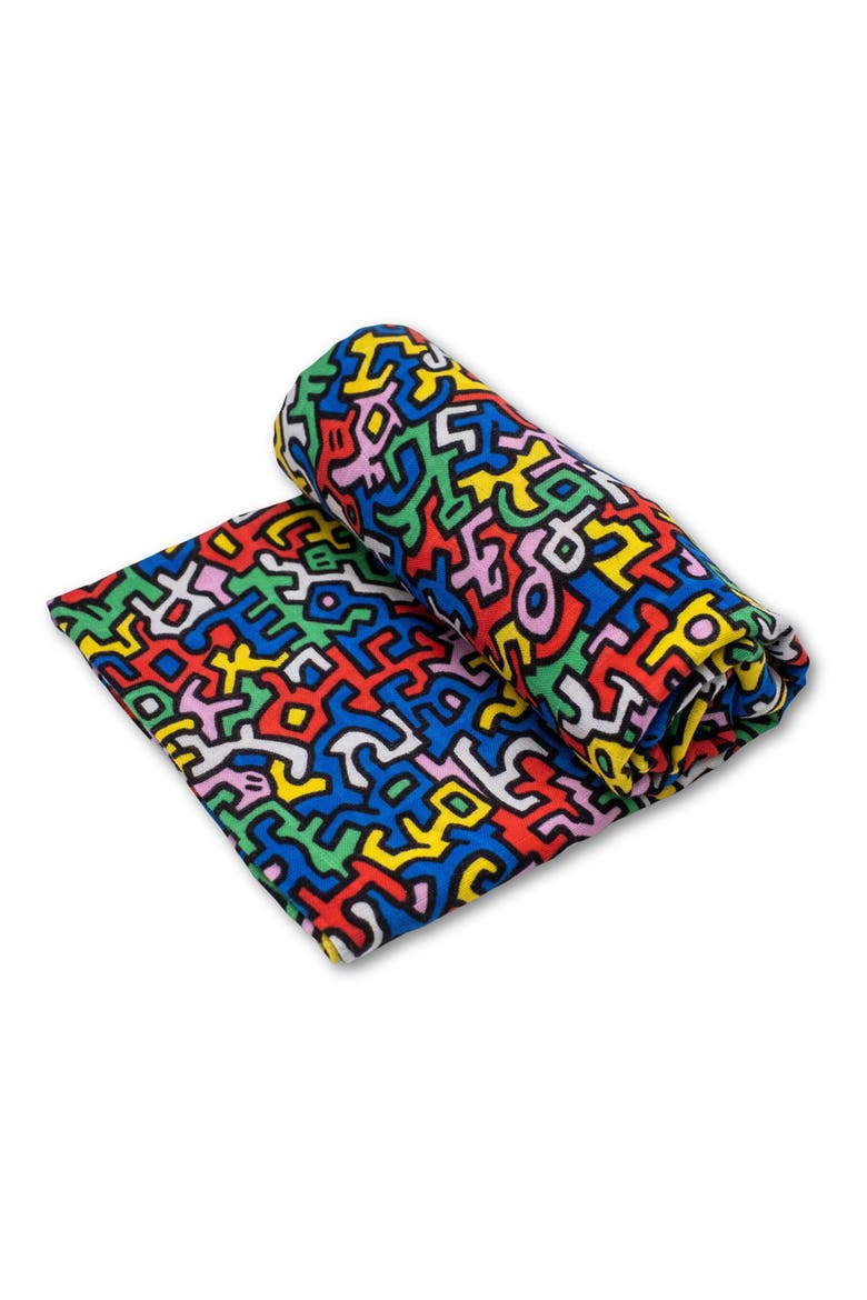 Kids' Keith Haring XL Muslin Blanket, Main, color, KH PRINT BRAZIL