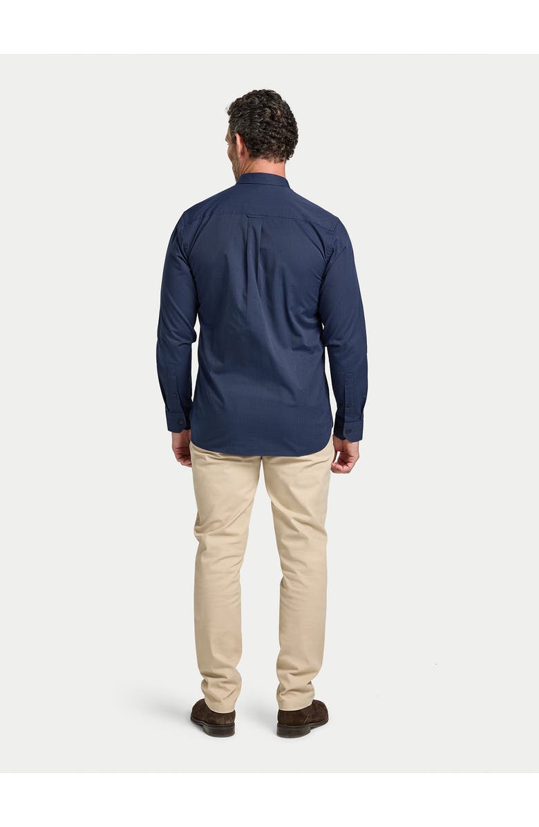 Raging Bull Long Sleeve Dash Dobby Cotton Shirt, Alternate, color, Navy
