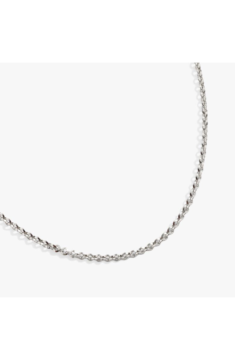 Alex and Ani Faceted Rolo Layering Necklace, Alternate, color, Silver