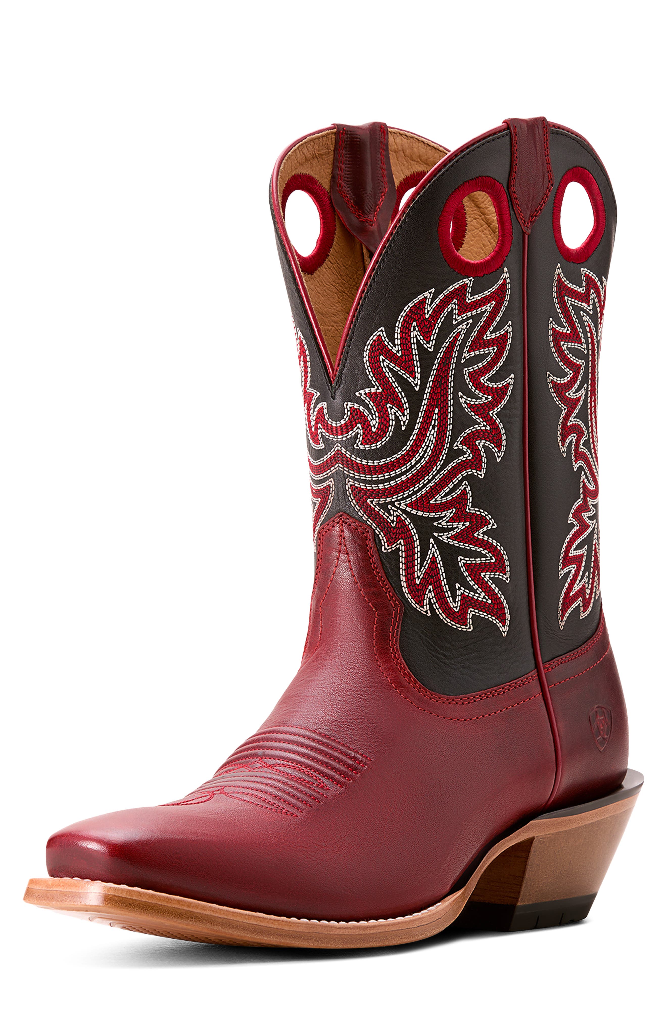 Bronc Stomper Leather Western Boot, Alternate, color, RED
