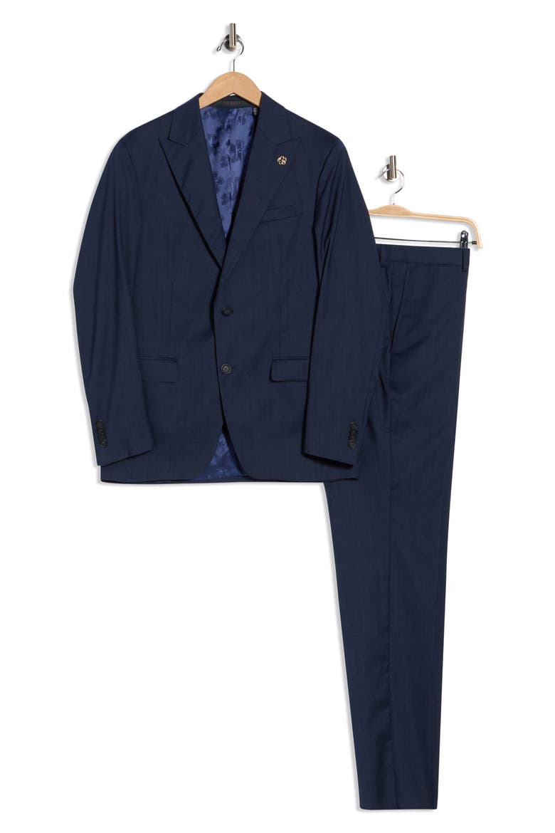 Jason Navy Wool Suit, Alternate, color, NAVY