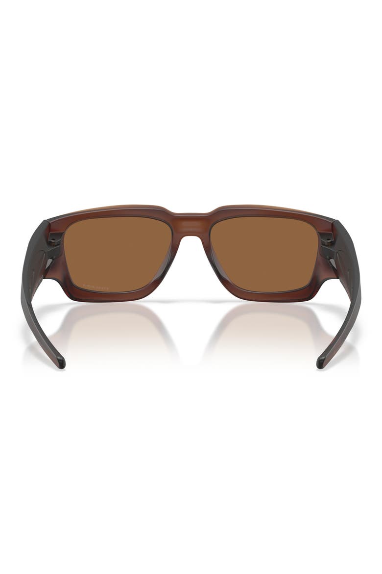 Instagator 58mm Rectangle Sunglasses, Alternate, color, MATTE ROOTBEER / PRIZM BRONZE