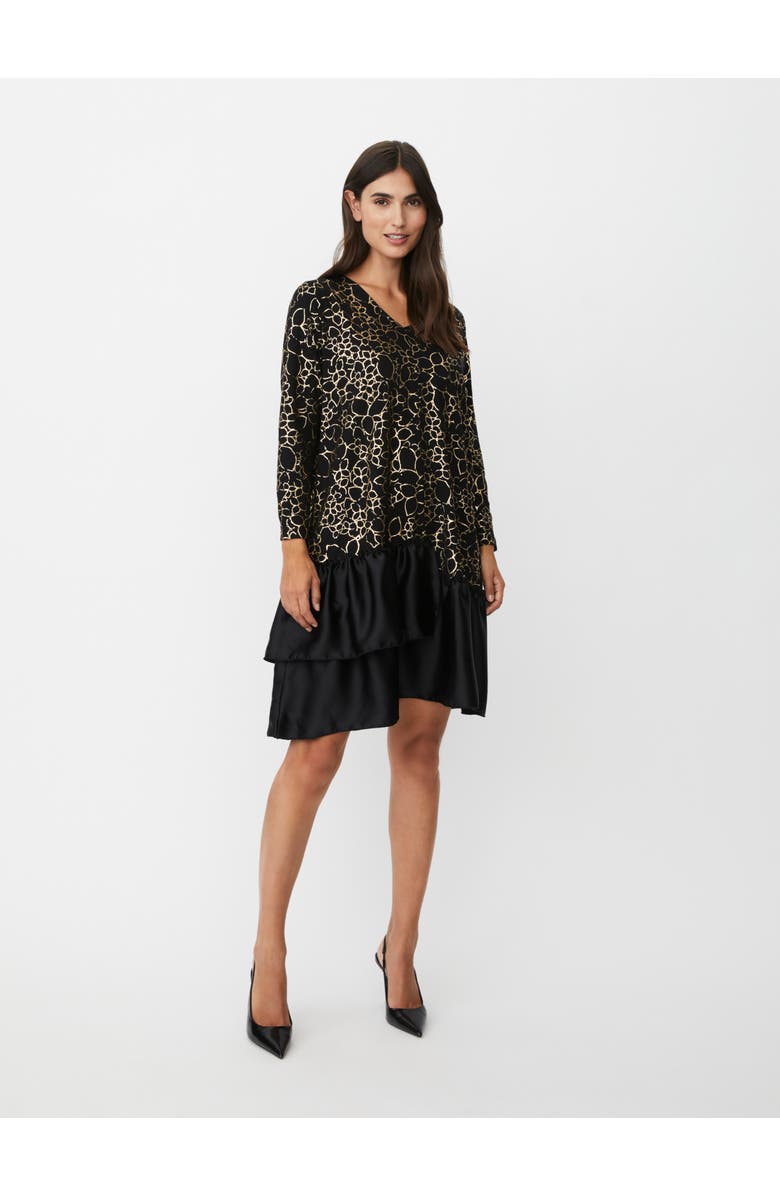 Masai Copenhagen MaNylindra Metallic Floral Print Dress, Main, color, Gold