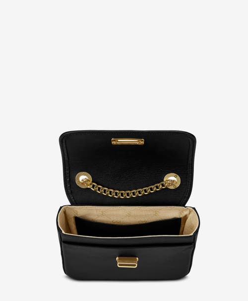 Gigi New York Riley Flap Leather Shoulder Bag In Black