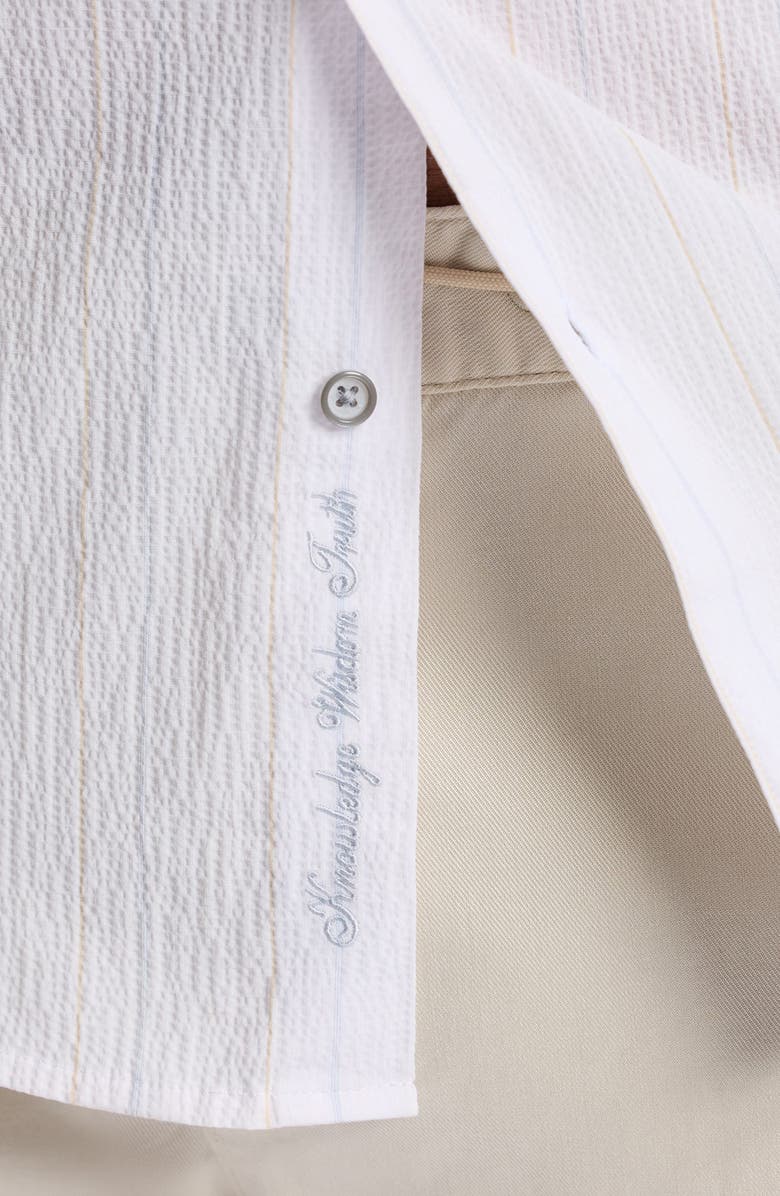 Robert Graham Long Sleeve Button Front Shirt, Alternate, color, White