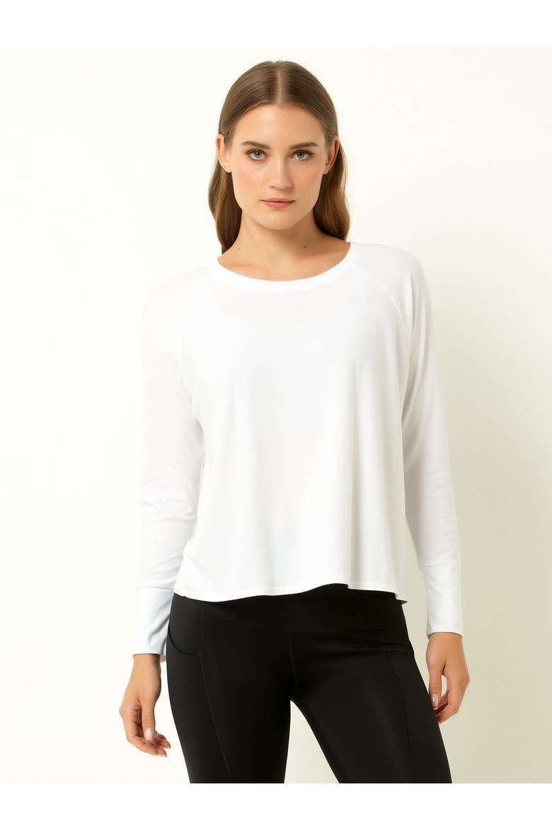 Featherweight Long Sleeve Top, Main, color, White