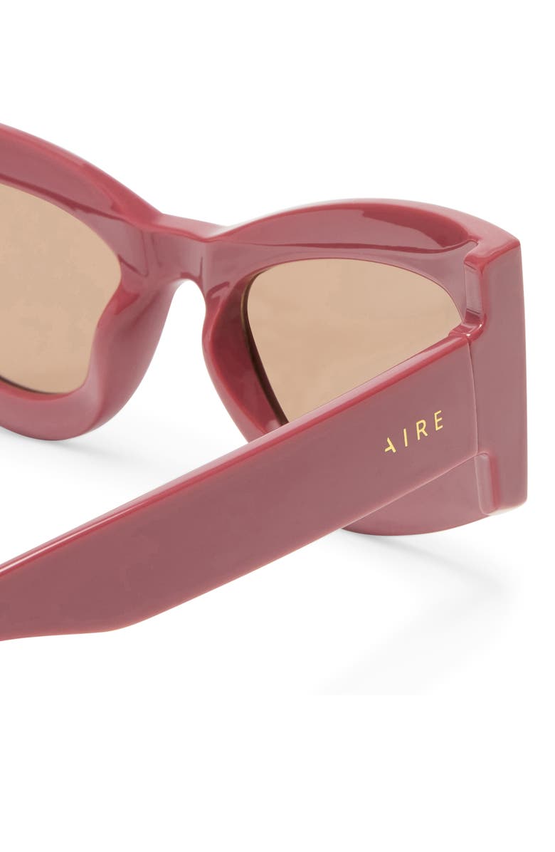 AIRE Electra 49mm Small Cat Eye Sunglasses, Alternate, color, Terracotta/Hazel Tint