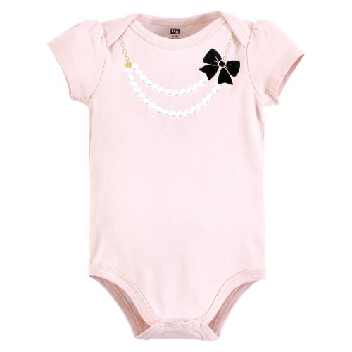 Hudson Baby Soft Cotton Collection Bodysuit, Pants, And Footwear Collection In Pink