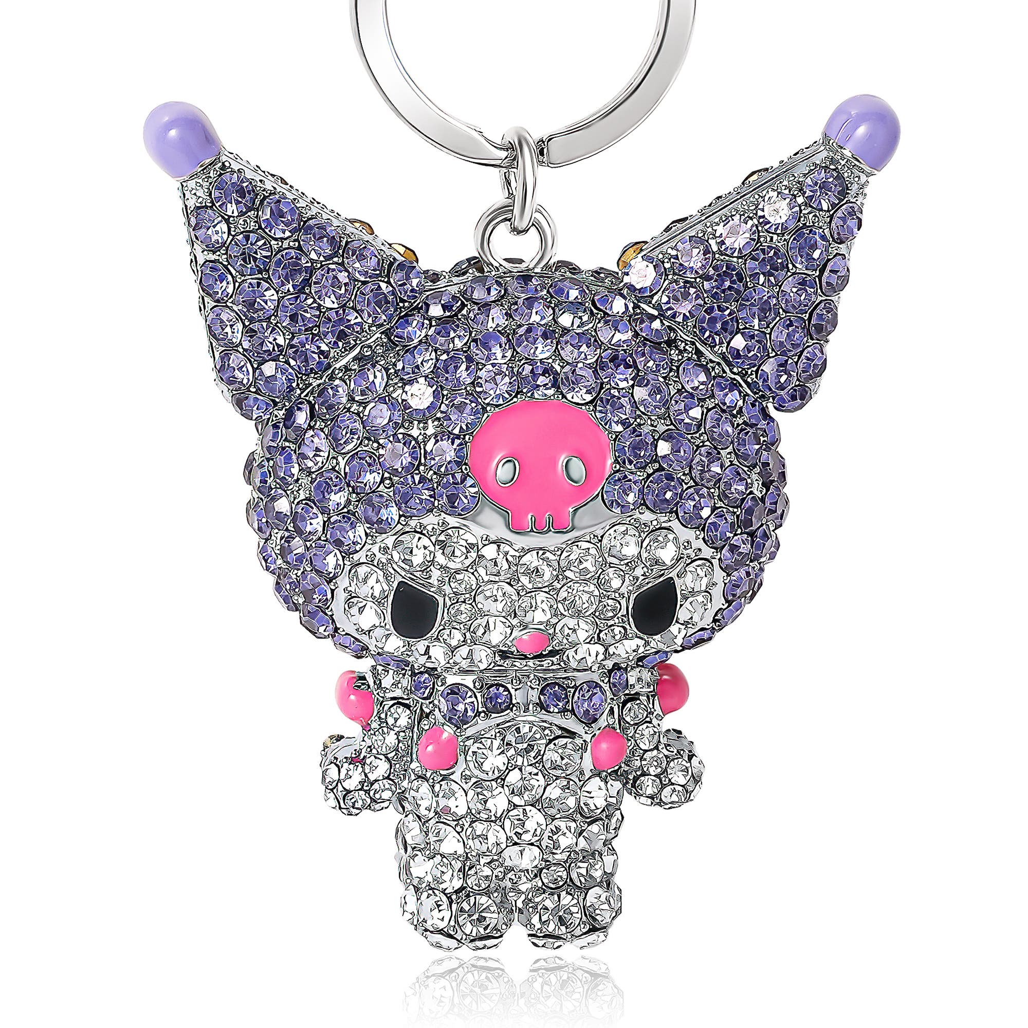 Hello Kitty Kuromi Crystal Keychain Bag Travel Charm, Alternate, color, 