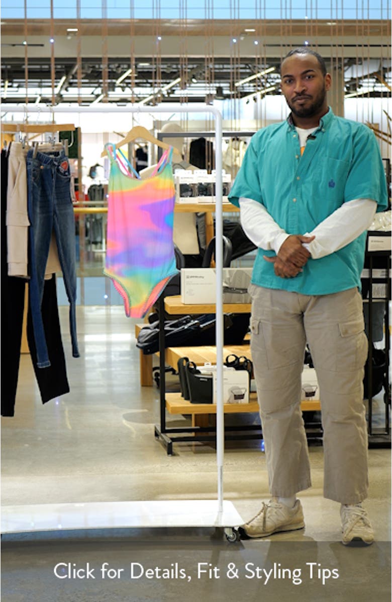 Kids' Strappy Rib One-Piece Swimsuit, sales video thumbnail