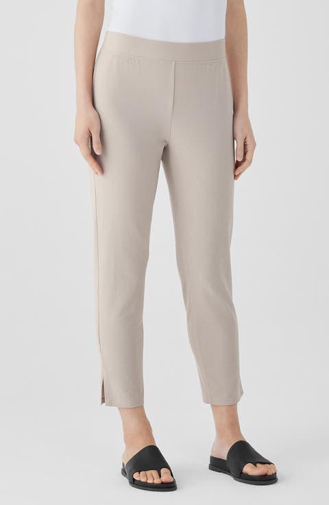 High Waist Slim Crop Pants