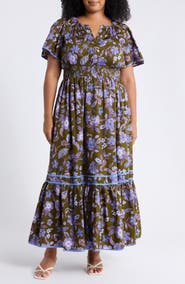 SUGARLIPS Ordy Floral Print Maxi Dress