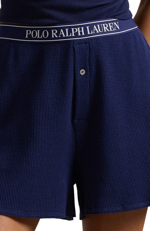 Polo Ralph Lauren Logo-waistband Pyjama Shorts In Navy
