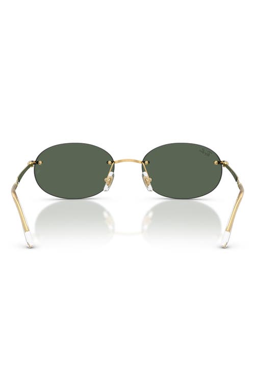 Ray Ban Ray-ban 54mm Rimless Oval Sunglasses In Green