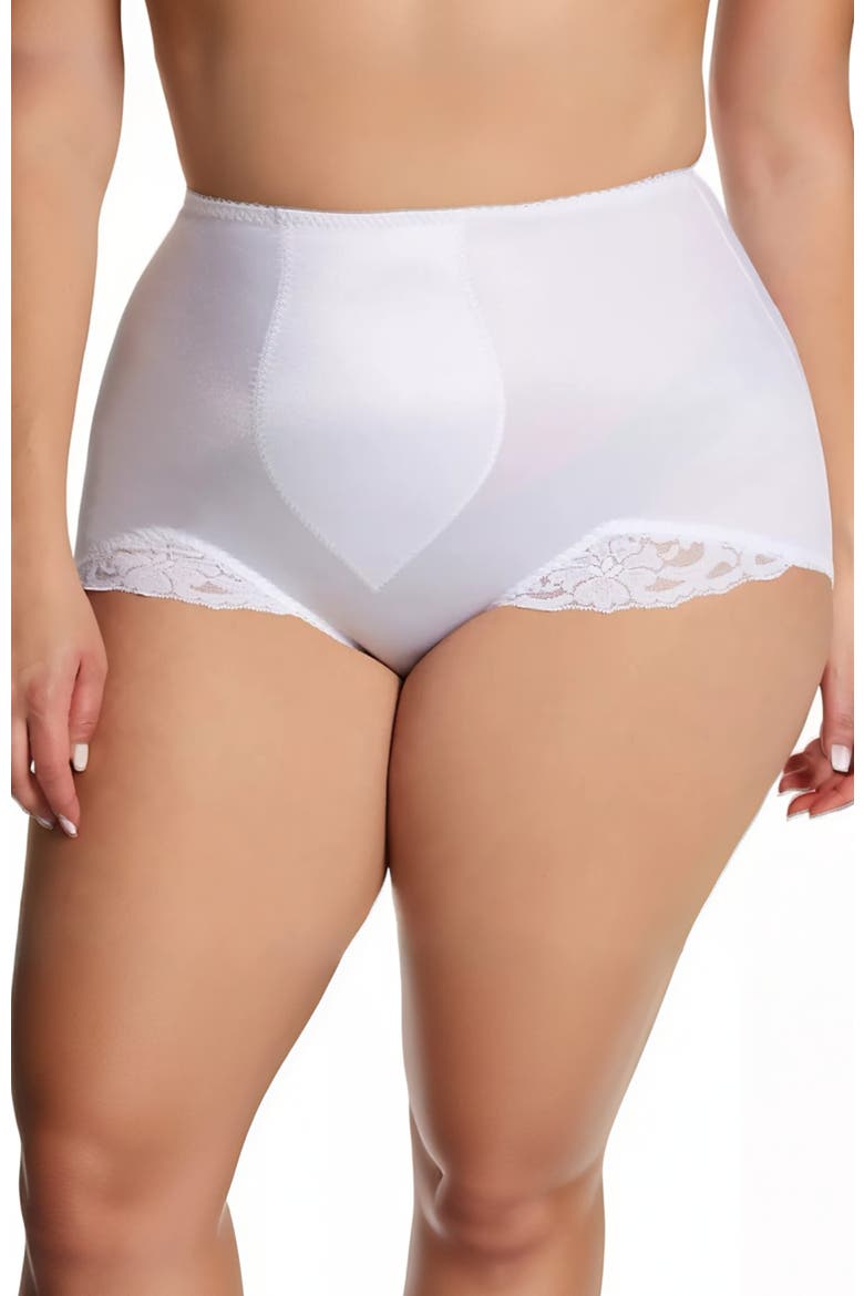 Light Shaping Panty with comfort V-Leg lace design, Main, color, White