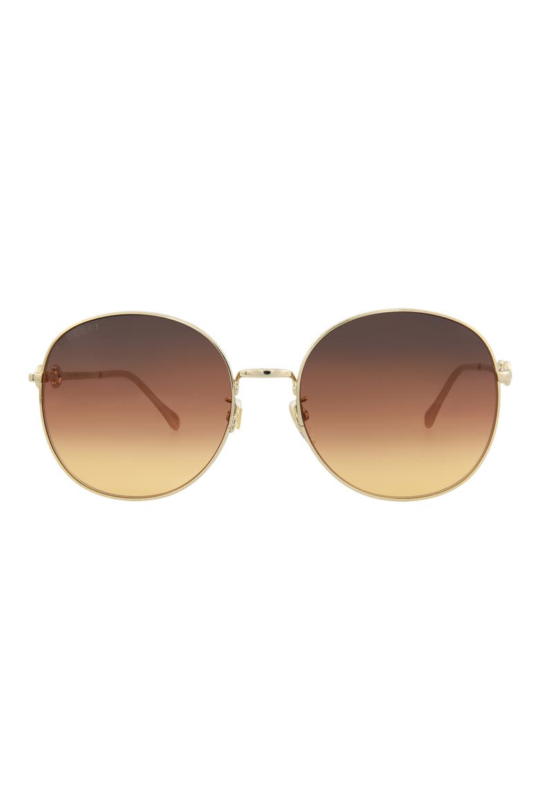 59mm Round Novelty Sunglasses, Main, color, GOLD GOLD BROWN