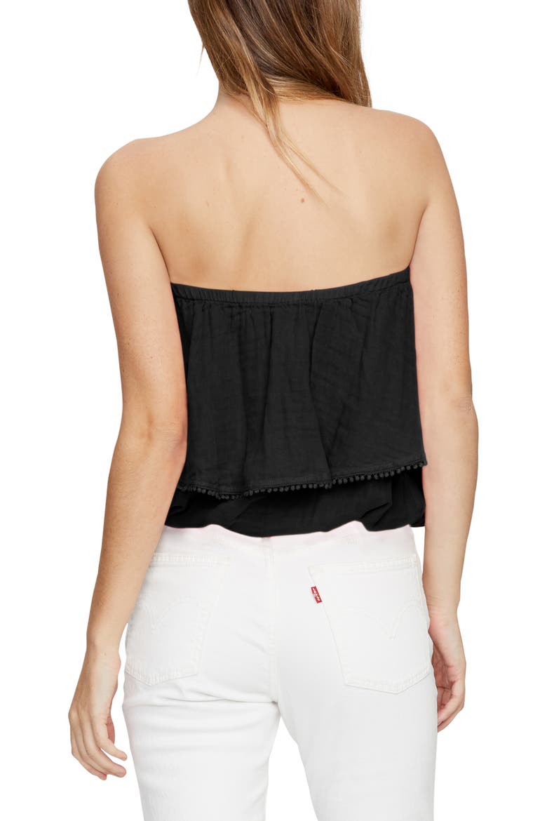 Havana Tiered Tube Top, Alternate, color, BLACK